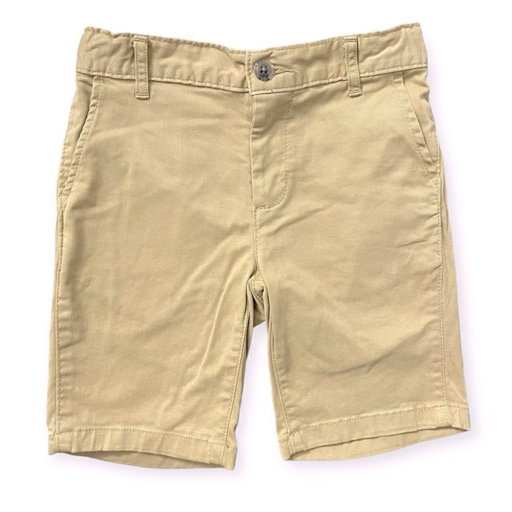 The Children’s Place Boy’s Flax Tan Uniform Stretch Twill Chino Shorts Size 6